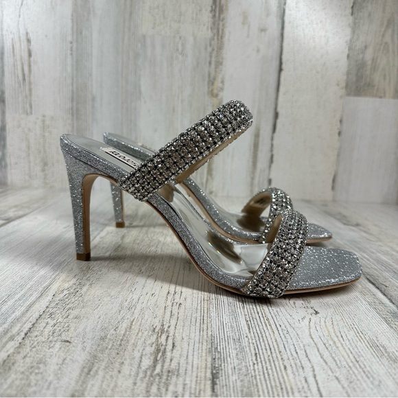 New Badgley Mischka Women's Sade Jeweled Double-Band Stiletto Heeled Sandal #958 - Picture 6 of 11